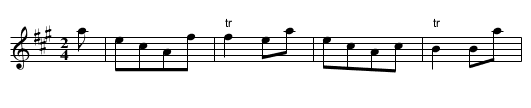 Don Pedro - staff notation