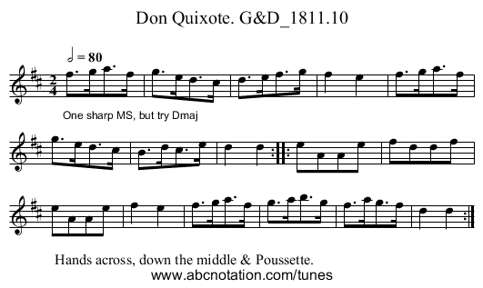 Don Quixote. G&D_1811.10 - staff notation