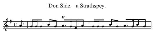Don Side.   a Strathspey. - staff notation