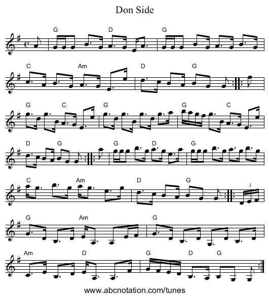 Don Side - staff notation