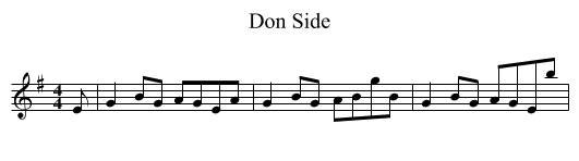 Don Side - staff notation