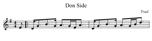 Don Side - staff notation
