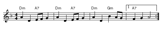 Dona dona - staff notation