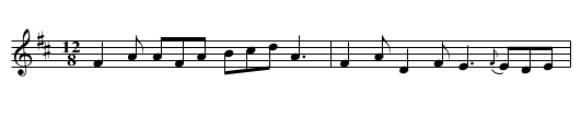 Donal de Barra's - staff notation