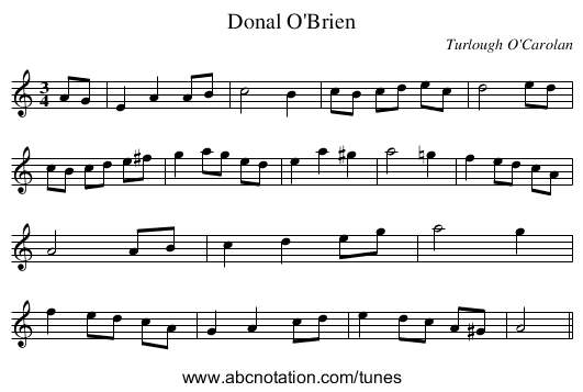 Donal O'Brien - staff notation