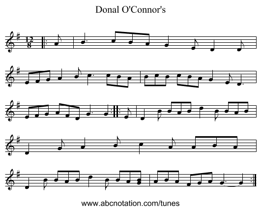 Donal O'Connor's - staff notation