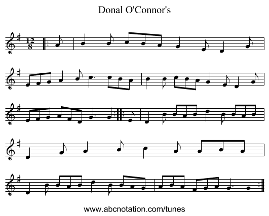 Donal O'Connor's - staff notation