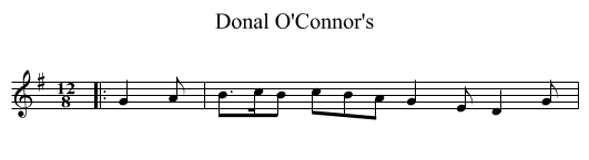Donal O'Connor's - staff notation