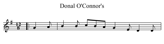 Donal O'Connor's - staff notation