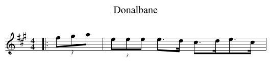 Donalbane - staff notation