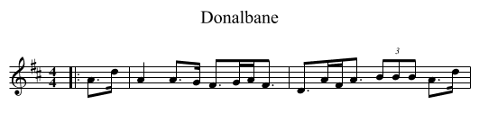 Donalbane - staff notation