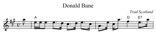 Donald Bane - staff notation