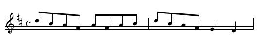 Donald Blue [1] - staff notation