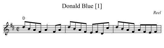 Donald Blue [1] - staff notation