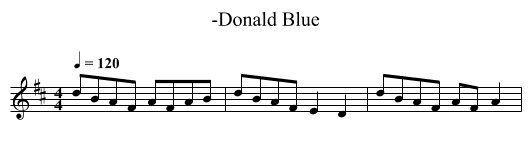 -Donald Blue - staff notation