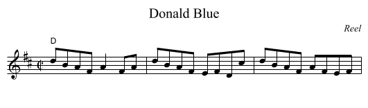 Donald Blue - staff notation