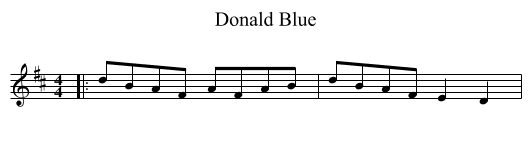 Donald Blue - staff notation
