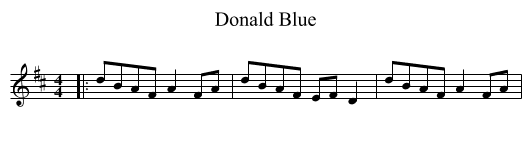 Donald Blue - staff notation