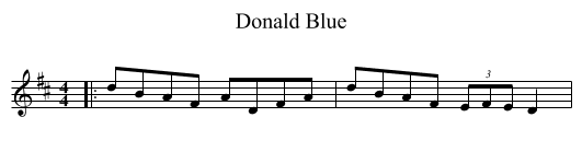 Donald Blue - staff notation