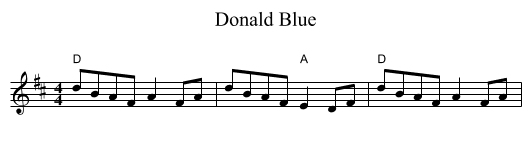 Donald Blue - staff notation