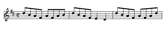 Donald Blue - staff notation