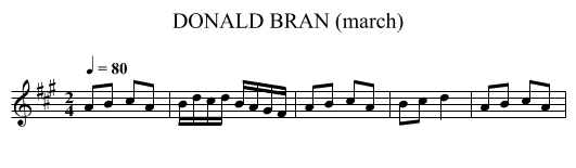 DONALD BRAN (march) - staff notation