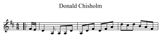 Donald Chisholm - staff notation