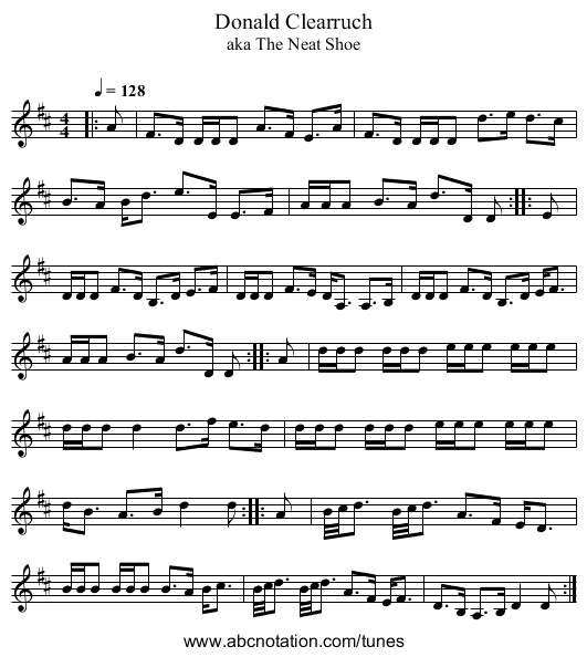 Donald Clearruch - staff notation