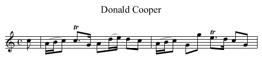 Donald Cooper - staff notation