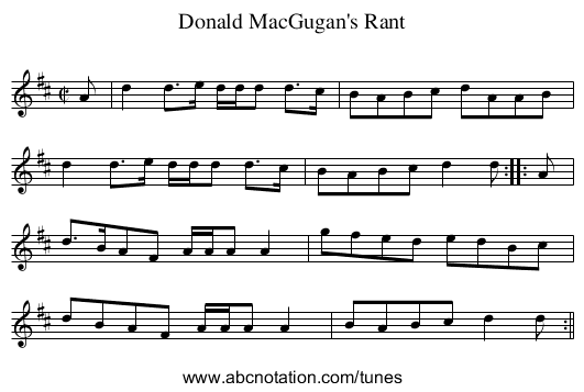 Donald MacGugan's Rant - staff notation