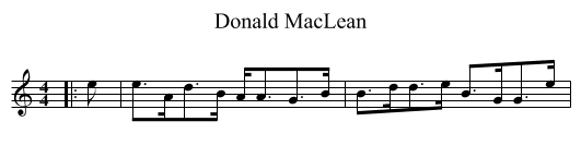 Donald MacLean - staff notation