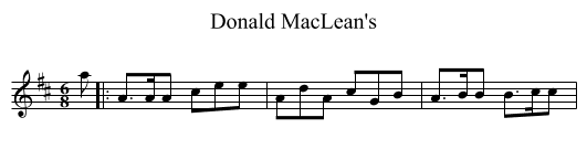 Donald MacLean's - staff notation