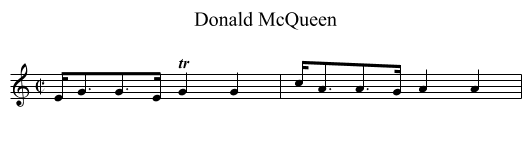 Donald McQueen - staff notation
