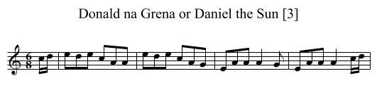Donald na Grena or Daniel the Sun [3] - staff notation