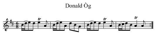 Donald Òg - staff notation
