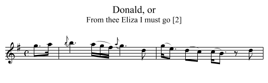 Donald, or - staff notation