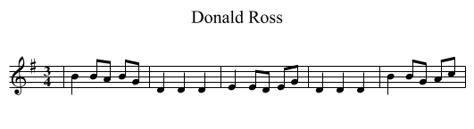 Donald Ross - staff notation