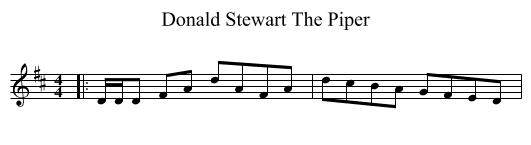 Donald Stewart The Piper - staff notation