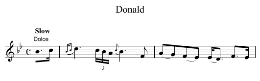 Donald - staff notation