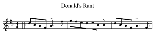 Donald's Rant - staff notation