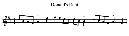 Donald's Rant - staff notation