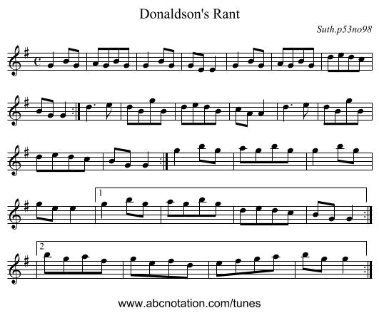 Donaldson's Rant - staff notation