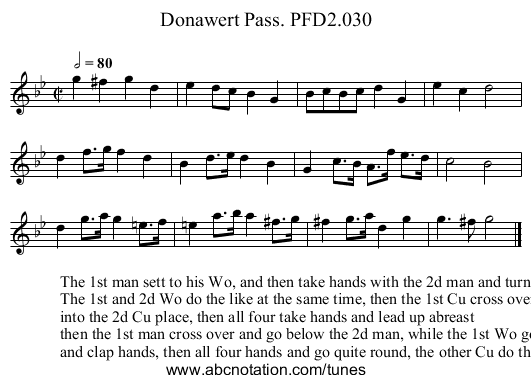 Donawert Pass. PFD2.030 - staff notation