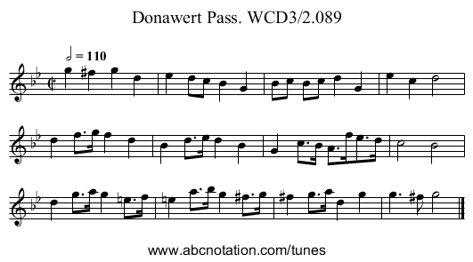 Donawert Pass. WCD3/2.089 - staff notation