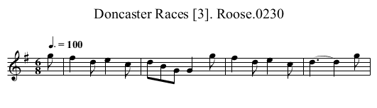 Doncaster Races [3]. Roose.0230 - staff notation