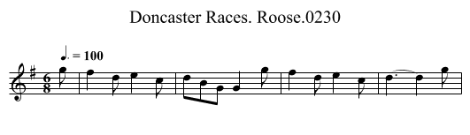Doncaster Races. Roose.0230 - staff notation