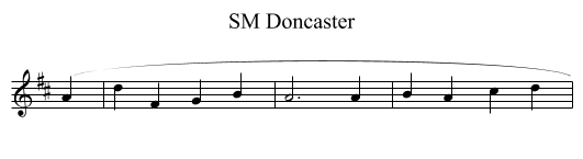 Doncaster, SM - staff notation