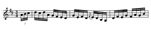 Donegal Dimple's Reel - staff notation
