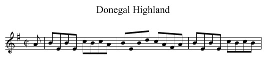 Donegal Highland - staff notation