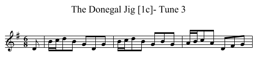 Donegal Jig [1c]- Tune 3, The  - staff notation